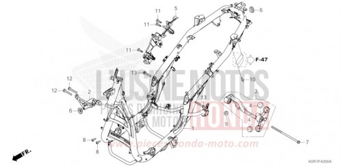 CARROSSERIE DE CHASSIS SH125ADL de 2020